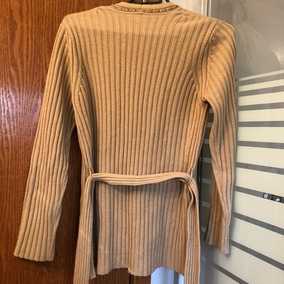 ESCADA  | Tan knit button up cardigan - Picture 8 of 8